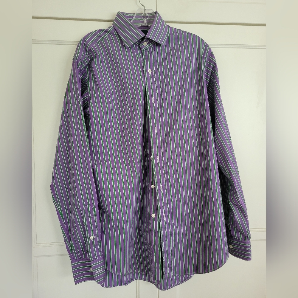 Polo Ralph Lauren Purple Striped Button Down Shirt